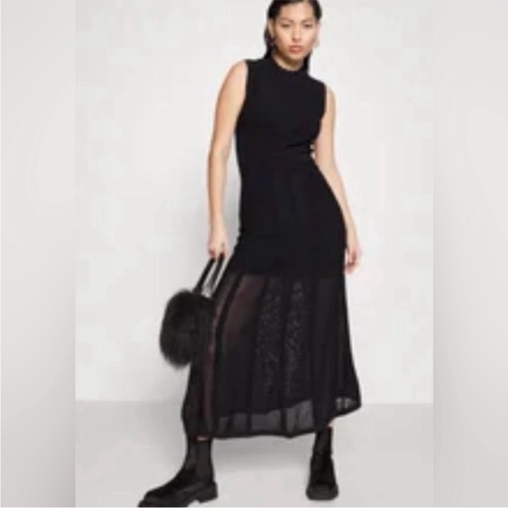 The Kooples teens carry over knit black dress